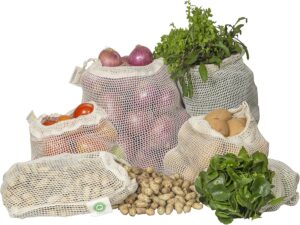 Reusable Cotton Mesh Produce Bags &...