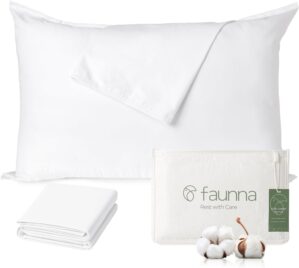 FAUNNA 100% Cotton Pillow Protector...