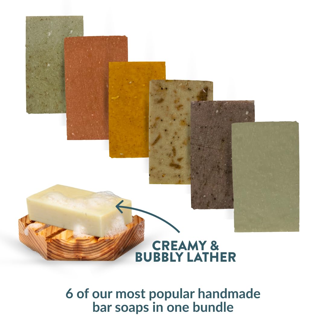 Crate 61, Handmade in Canada, Plant Based Cold Process Natural Bar Soap, With Premium Essential Oils, Dry Skin, Pack of 6 (Most Popular) - Image 8