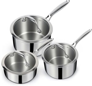 EWFEN 3 Ply Stainless Steel Sauce P...