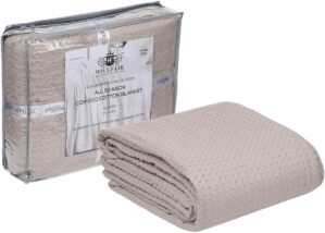 HILLFAIR 100% Combed Cotton Blanket...