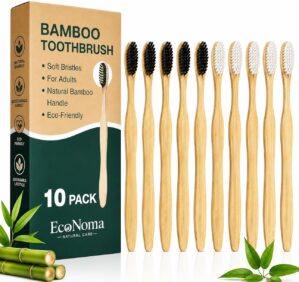 Bamboo Toothbrushes for Adults 10 P...