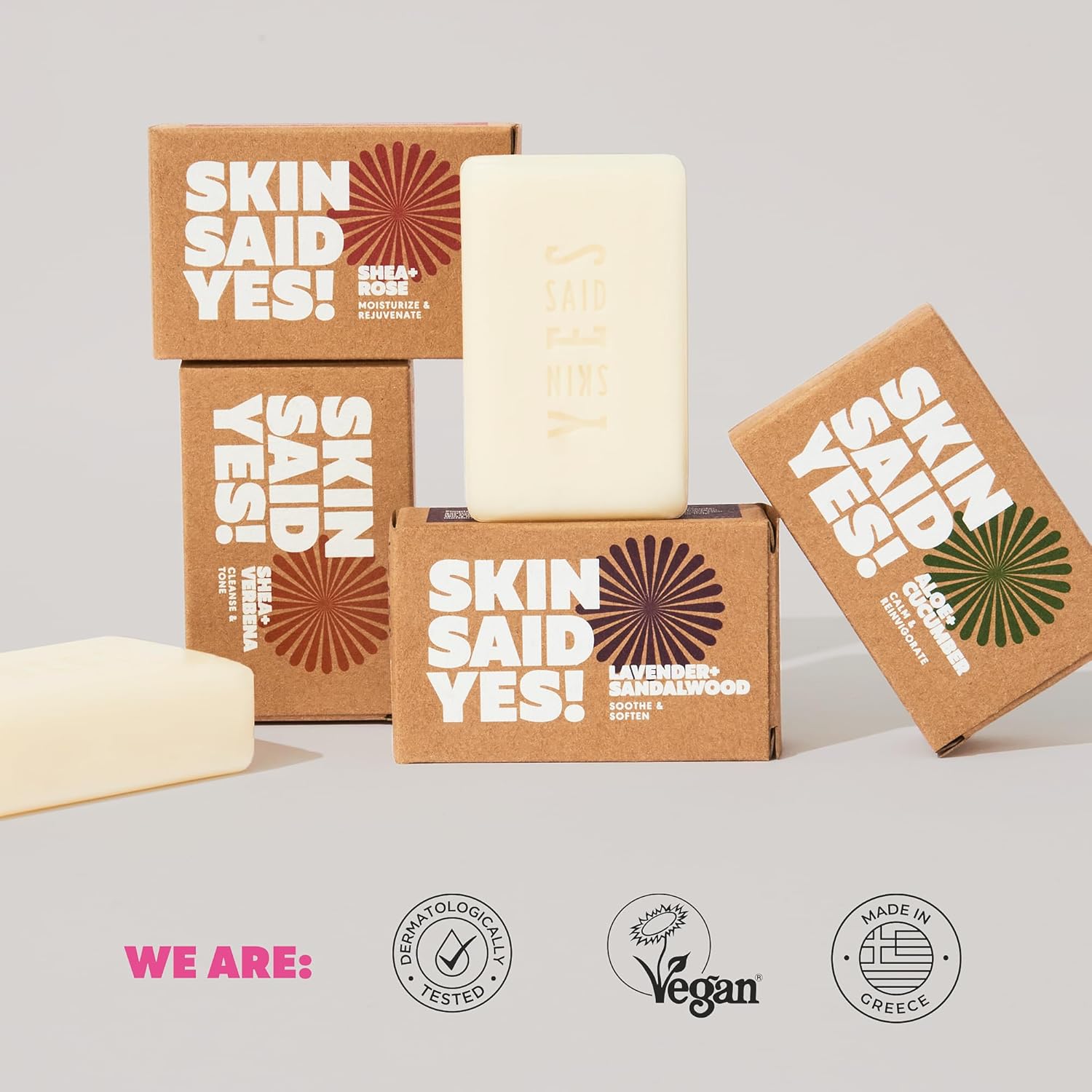 Skin Said Yes Organic Soap Bar (Pack of 8) - Natural Soap Made in Greece | Tripple Milled | Nuorishing Shea Butter, Olive Oil, Lavander and Sandalwood, Aloe Vera & Cucumber Extract - Image 5