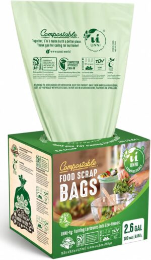 UNNI Compostable Trash Bags, 2.6 Ga...