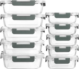 [10-Pack] Glass Meal Prep Container...