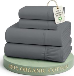 LANE LINEN Queen Sheet Set 100% Org...