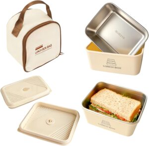 2 Pack Stainless Steel Bento Box,Le...