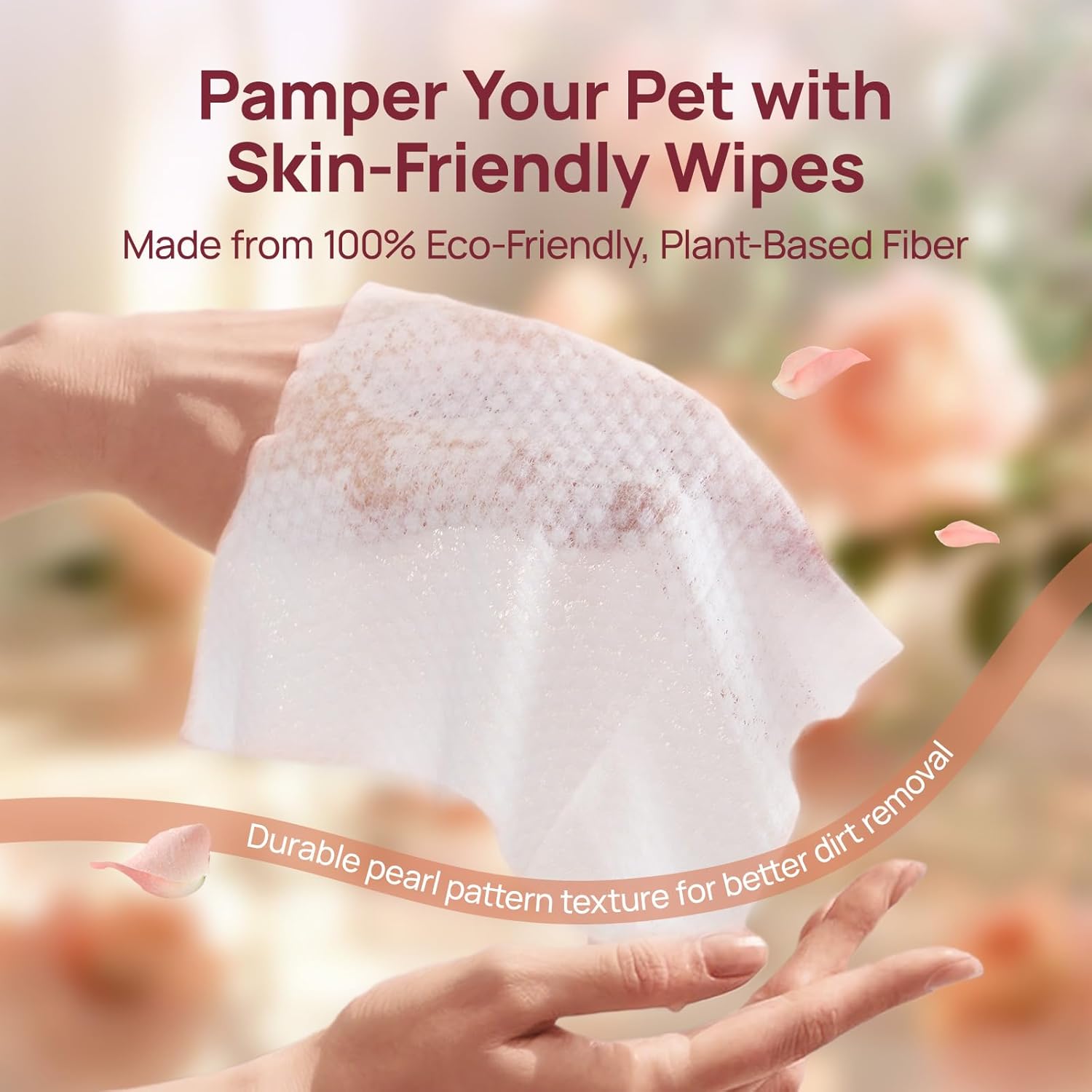 HICC PET Wipes for Dogs and Cats, Vet-Recommended Hypoallergenic Dog Wipes for Paws, Butt and Fur, Dog Cleaning Wipes & Dog Bath Wipes, Deodorizing Grooming Wipes for Dogs, Cats, Horse, 100 Count | Pet Wipes for Paws & Butt, Dog Bath Wipes, Deodorizing Cleaning Wipes, Cat Grooming Wipes, Puppy & Kitten Friendly - Image 3
