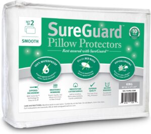 Set of 2 King Size SureGuard Pillow...
