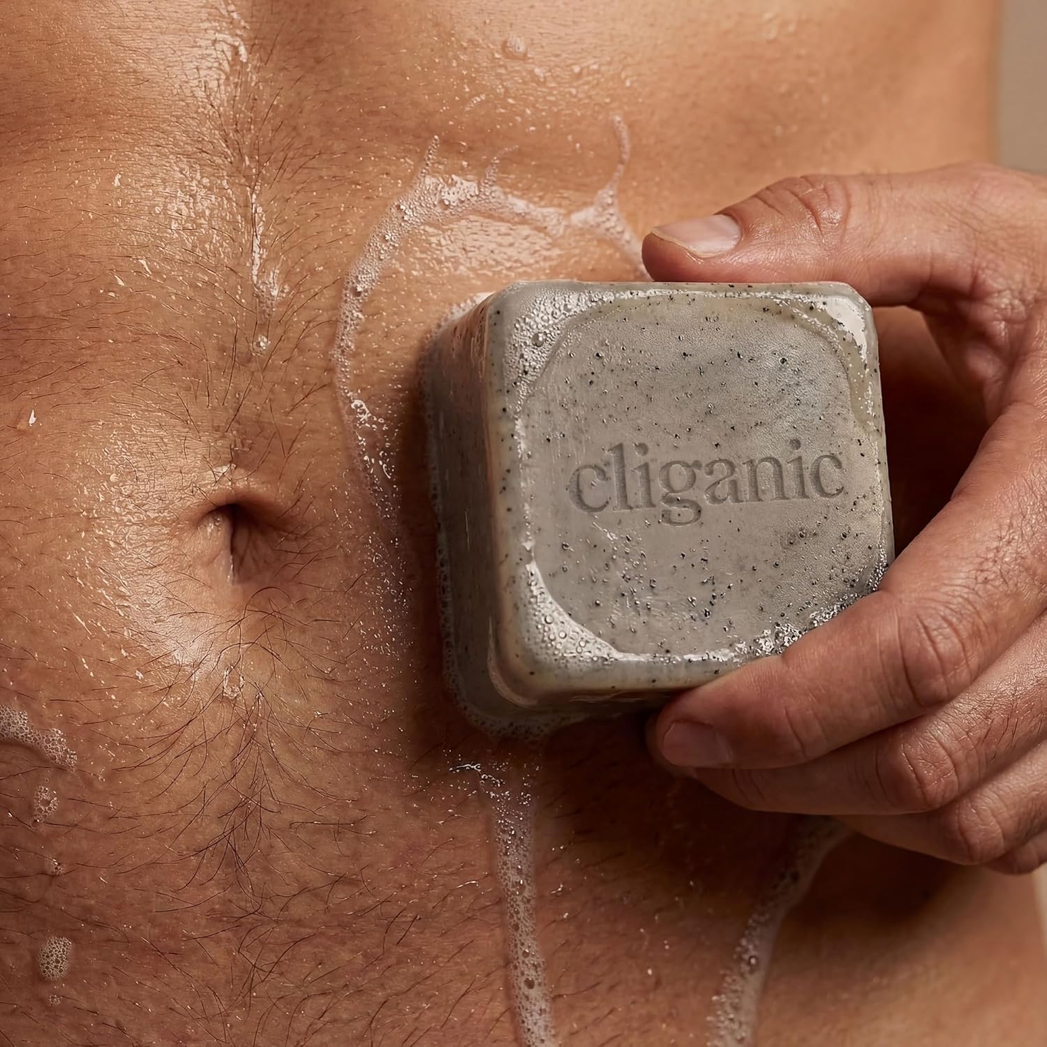 Cliganic Exfoliating Bar Soap For Men & Women – Body Scrub Soap with 98% Natural Ingredients Cleanses, Smooths & Revitalizes Skin, Moisturizing Soap Bar- Cypress Neroli & Violet Wood Scents (2 Pack) - Image 4