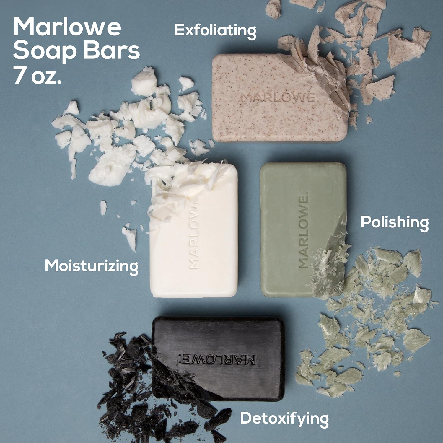 MARLOWE. No. 102 Body Scrub Soap 7 oz, Exfoliating Soap Bar with Shea Butter, Olive Oil & Green Tea Extracts, Cleanses, Smooths & Revitalizes Skin, Original Sage & Fir Scent - Image 6
