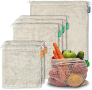 6 Reusable Produce Bags Grocery Was...