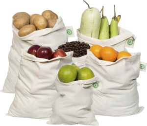 Reusable Produce Bags Cotton Washab...