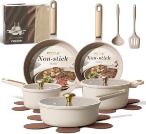 CAROTE Ceramic Cookware Set Nonstic...