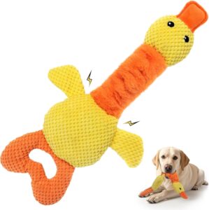 TwoEar Duck Dog Toy with Crinkle Pa...