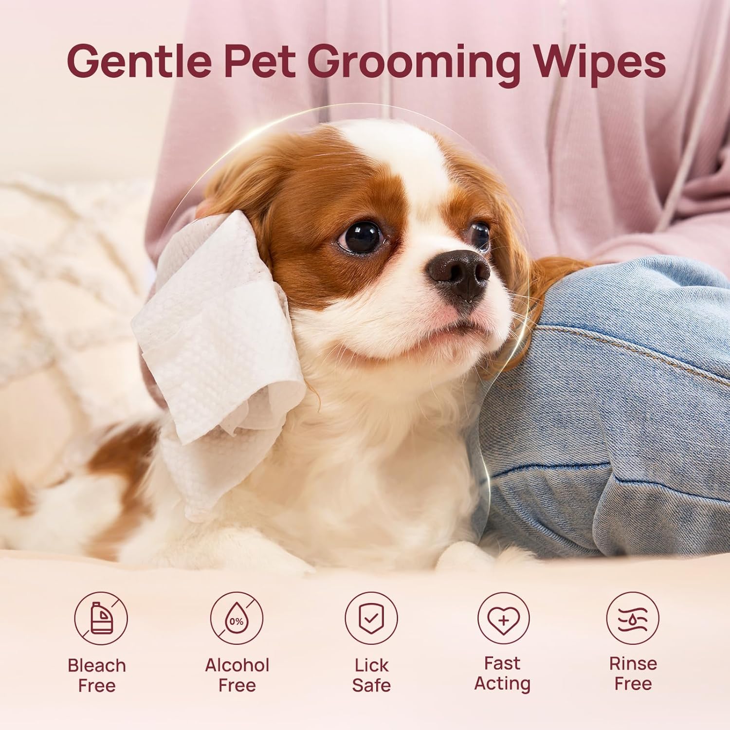 HICC PET Wipes for Dogs and Cats, Vet-Recommended Hypoallergenic Dog Wipes for Paws, Butt and Fur, Dog Cleaning Wipes & Dog Bath Wipes, Deodorizing Grooming Wipes for Dogs, Cats, Horse, 100 Count | Pet Wipes for Paws & Butt, Dog Bath Wipes, Deodorizing Cleaning Wipes, Cat Grooming Wipes, Puppy & Kitten Friendly - Image 4