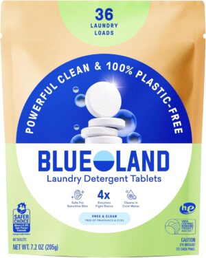 BLUELAND Laundry Detergent Tablets,...