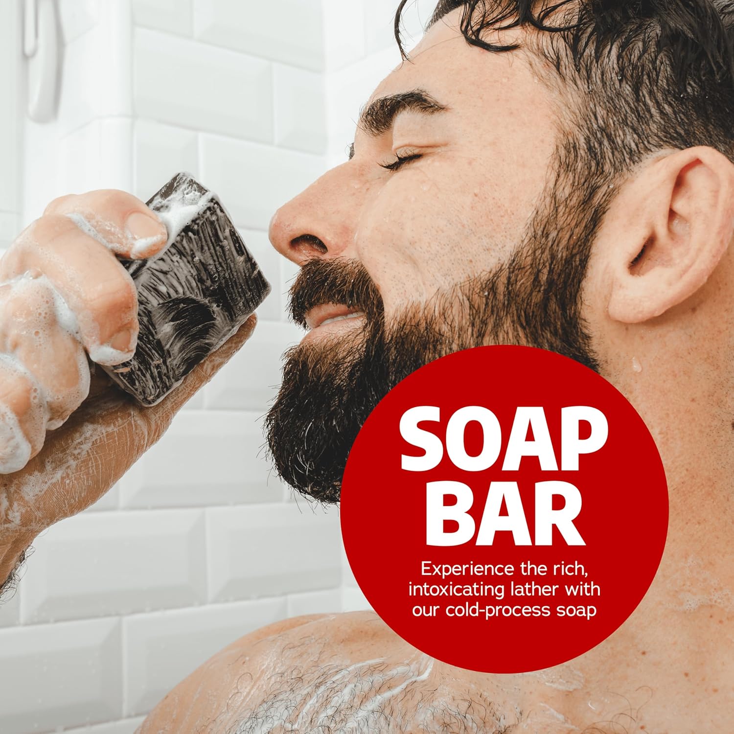 Dr. Squatch Natural Men’s Bar Soap - Cold Process Body Soap Bar with Natural Oils - Gifts for Men - Sandalwood Summit (5 oz, 3-Pack) - Image 5