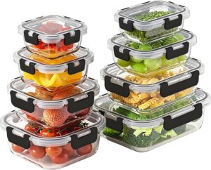 8 Pack Borosilicate Glass Food Stor...