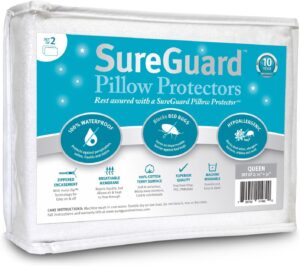 Set of 2 Queen Size SureGuard Pillo...