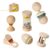 7 PCS Wooden Baby Toys Set – Organic Infant Rattles Newborns 0-6 Month & Montessori-Inspired Musical Instruments for 0-12 Month – Natural Toddler Developmental Toys