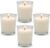 4 Packs Unscented White Votive Candles in Glass, 2 Inch Natural Soy Wax Scentless Candles for Christmas Wedding Party Home Decor Holidays Relaxation Spa, 12-15 Hour Burning Time