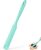 Doosu Silicone Jar Scraper Spatula, 600°F Heat Resistant Rubber Scraping Tool for Jam Nut Butter Sourdough, Flexible Skinny Cream Spreader Long Slim Kitchen Spurtle for Jar Blender Bottle (Aqua Sky)