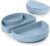 Miniware Baby Travel Plate with Suction – Foldable Silicone Baby Travel Essential to Promote Self-Feeding – Dishwasher Safe, BPA Free, Food Grade Silicone Baby Plate On The Go – Aquamarine Silifold