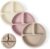 WeeSprout Suction Plates with Lids for Babies & Toddlers – 100% Silicone, Dinnerware Stays Put, Divided Design for Picky Eaters, Microwave & Dishwasher Friendly, 3 Pack