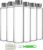 Epica Clear Glass Bottles with Lids, 18oz Resuable Glass Water Bottles for Juicing with Stainless Steel Cap to store Milk, Smoothie, etc., 100% Leak Proof, Durable and Dishwasher Safe (Set of 6)