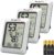 TempPro TP50 3 Pieces Digital Hygrometer Indoor Thermometer Room Thermometer and Humidity Gauge with Temperature Humidity Monitor (Previously ThermoPro)