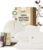 Bedsure 100% GOTS Certified Organic Cotton Sheets, Queen Sheet Set, 17″ Deep Pocket Bedsheets with Corner Straps, Eco-Friendly, Soft, Breathable & Luxury PureWoven Cotton Hotel Bedding, 4PCS, Ivory