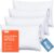 Ultra Soft Pillow Protectors with Zipper Standard Size – Set of 4 Breathable Pillow Covers – 100% Protection Against Stains, Dust & Dirt – Machine Washable (White)