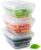 Premium Silicone Collapsible Food Storage Containers with Silicone Leakproof Lids, BPA Free, LFGB Food-Grade Certified, Compact, Reusable Lunch Snack Box, Microwave Safe, 2.8 Cups 3 Pk