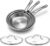 Stainless Steel Pans, Stainless Steel Cookware Set, 8/10/12 Inch with Lid, PFOA & PTFE Free Skillets, Non Toxic Chef’s Pan Set, Frying Pans for Cooking, Oven & Dishwasher Safe, Induction Compatible