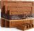 Empune Bamboo Cutting Boards for Kitchen, 3 Piece Extra Thick Cutting Board Set with Juice Groove, Deep Carbonized Bamboo Chopping Board, Reversible Wood Cutting Board for charcuterie boards, Brown
