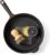 Field Cast Iron Starter Set -10.25 Inch Cast Iron Skillet with Cleaning Kit: Natural Fiber Brush, Chain Mail Scrubber & Organic Seasoning Oil – Lightweight, Preseasoned, Made in USA, Vintage Design