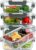 M MCIRCO [5-Pack,36 Oz] Glass Meal Prep Containers 2 Compartments Portion Control with Upgraded Snap Locking Lids Glass Food Storage Containers, Microwave, Oven, Freezer and Dishwasher (4.5 Cups)
