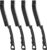4TH Multi-Purpose Hard Bristle Crevice Cleaning Brush -Deep Reach Gap Cleaning Tool for Household Use -Versatile, Durable, Thin Brush to Clean Tight Spaces -4 Pcs, Black