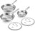 Titanium Au Gratin Pans Set 8/10/12 Inch, Pure Titanium Hammered Frying Pans with 2 Lids, Non-Toxic Skillet Cookware, PFAS/PFOA/PTFE Free, Dishwasher & Oven Safe, Induction Compatible