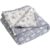 NTBAY 3 Layer Toddler Blanket, Muslin Cotton Jacquard Bed Blankets, Lightweight Thermal Baby Blanket, Super Soft and Warm Crib Blanket for All Seasons, Decoration Gift, 30″x40″, Blue