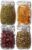 BJONKZ 4 Pack 34 oz Glass Jars with Airtight Lids – Food Storage Containers with Preserving Seal Wire Clip Fastening, Glass Canisters for Kitchen Canning Flour, Cereal, Sugar, Beans (34oz*4)