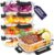 HOTEC 35OZ Glass Food Storage Container, Airtight Glass Lunch Fruit Containers with Lids – Microwave, Oven, Freezer and Dishwasher Safe, 4-PACK