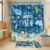 4 PCS Kids Shower Curtain Set 72Wx72H Ocean Bathroom Set Underwater Summer Kid Fish Cute Whale Sea Animal Funny Bath Rug Toilet Lid Cover U Shape Mat Accessories 12 Hooks Bathroom Decors