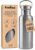 Bambaw 24 oz Metal Water Bottle, Insulated Stainless Steel Water Bottle, Great for Travel, Wide Mouth for Easy Cleaning, Reusable & Durable, Rust-Resistant & Sturdy (Natural Steal)
