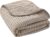 Ultra Soft Muslin Baby Blanket – Made with Organic Cotton, Gender Neutral Warm Coffee Striped Jacquard, Swaddle & Crib Quilt, 43×43 Inches (Horizon Dune)