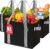 Reusable Grocery Bags (3 Pack ) – Heavy Duty Eco Tote Bags with Box Shape to Stand Up, Hold Up to 65 Lbs – Stay Open & Fold Flat – Foldable Reusable Shopping Bags with Long Handles & Hard Bottom