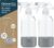 Grove Co. Glass Spray Bottles for Cleaning Solutions, 2-Pack Bundle, Unique Silicone Sleeve Slide & Snap Custom Label, Refillable Spray Bottle, Made from Recycled Glass, 2 x 16 oz
