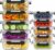 Dealusy 10 Sets (20-Piece) 4.5 Cup & 1.5 Cup Glass Food Storage Containers with lids, Airtight Leak-proof Glass Meal Prep Containers with Lids, Microwave Oven Freezer Dishwasher Safe, Black
