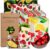 Reusable Beeswax Wrap, 11 Pack Eco-Friendly Beeswax Wraps For Food, Organic, Sustainable, Biodegradable, Zero Waste, Plastic-Free Food Storage, 1L Avocado, 2M Cherry, 4S Strawberry, 4XS Lemon Patterns